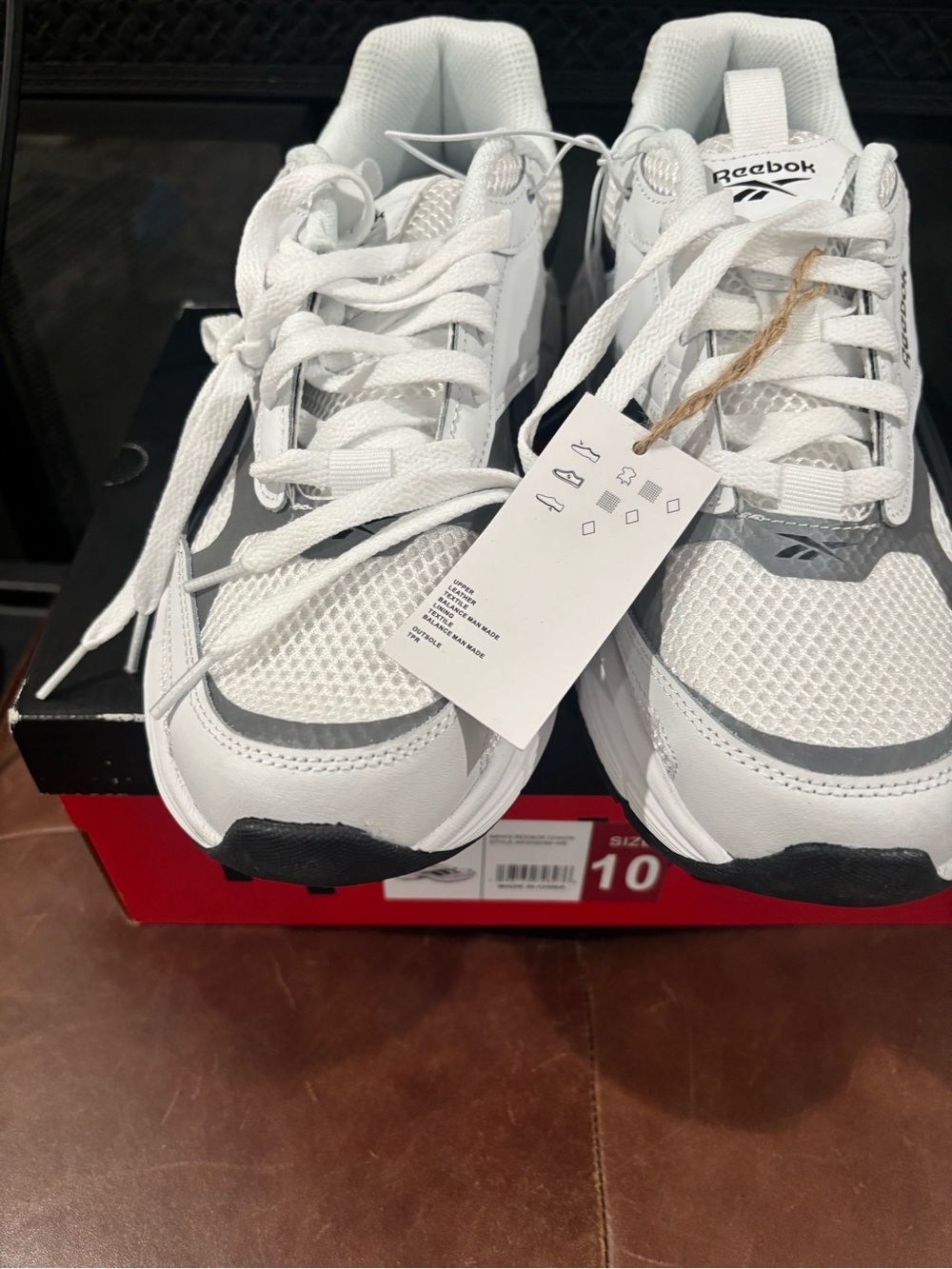 Reebok White and Black Athletic Sneakers